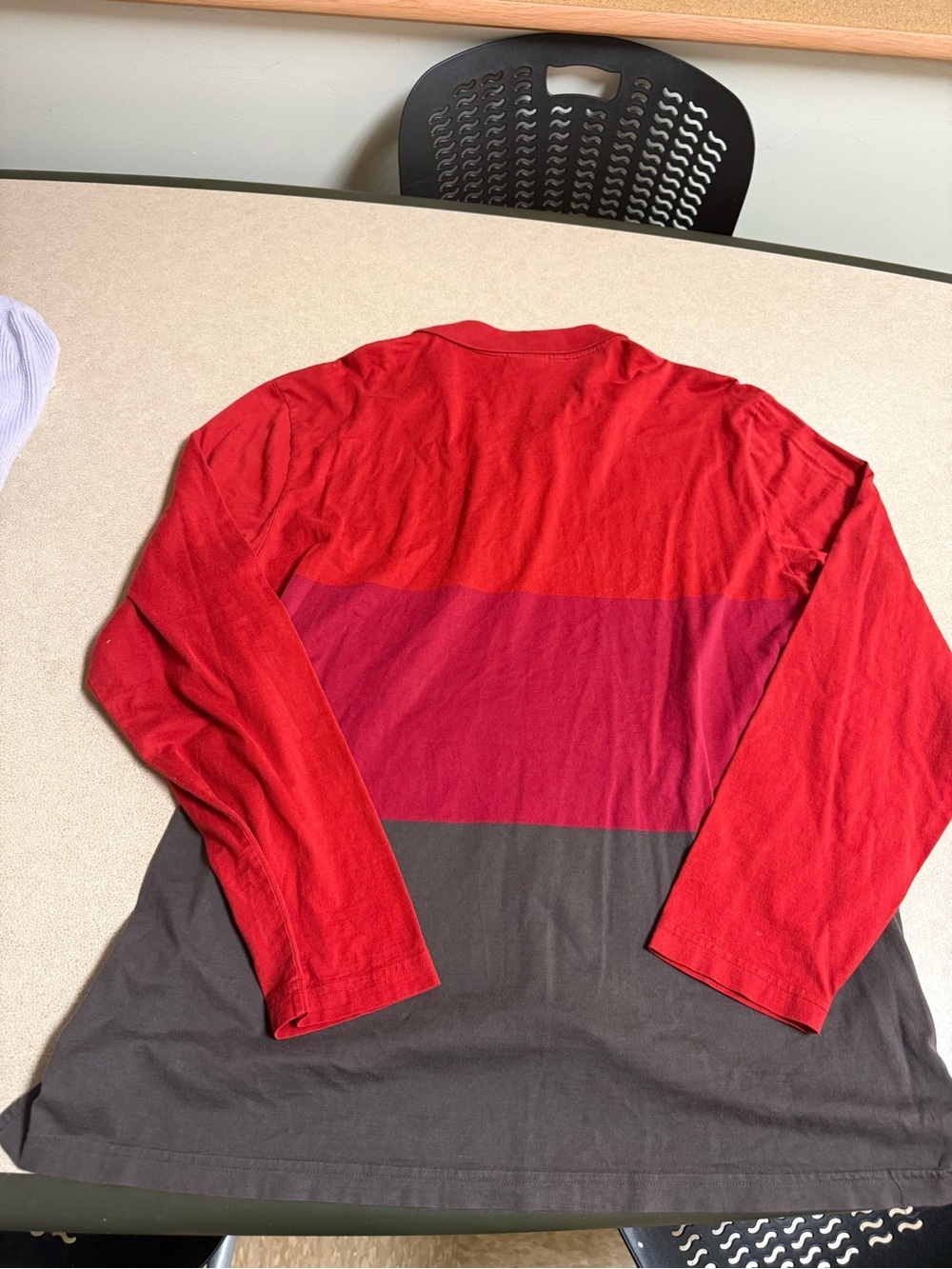 Vintage Lacoste Men’s Red Colorblock Long-Sleeve Polo Shirt Size 8 - Picture 14 of 14